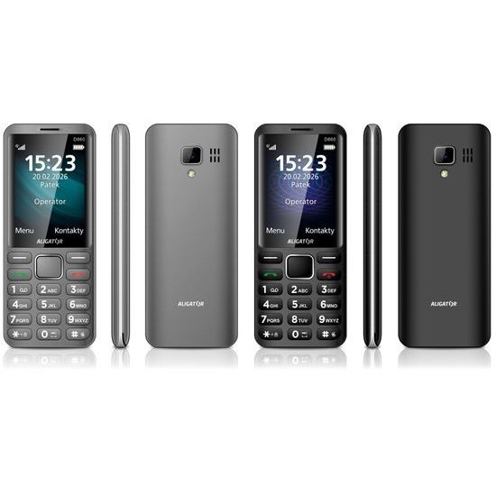ALIGATOR D860 Dual SIM, titanový