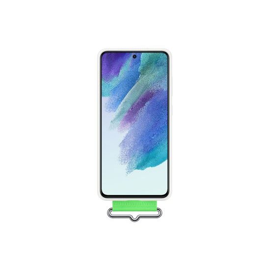 Obal / kryt na Samsung Galaxy S21 FE bílý s poutkem - originál Samsung
