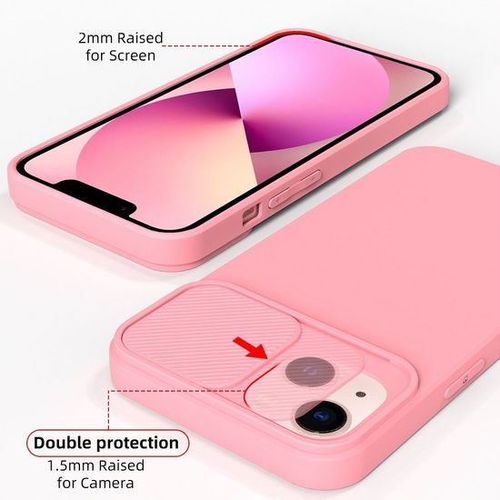 Obal / kryt na Samsung Galaxy A15 5G růžový - SLIDE Case