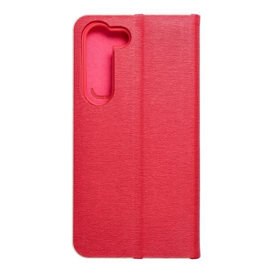 Obal / kryt na Samsung Galaxy S23 červený - knížkový Luna Book