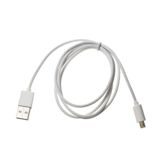 Dátový kábel Micro USB obojstranný biely