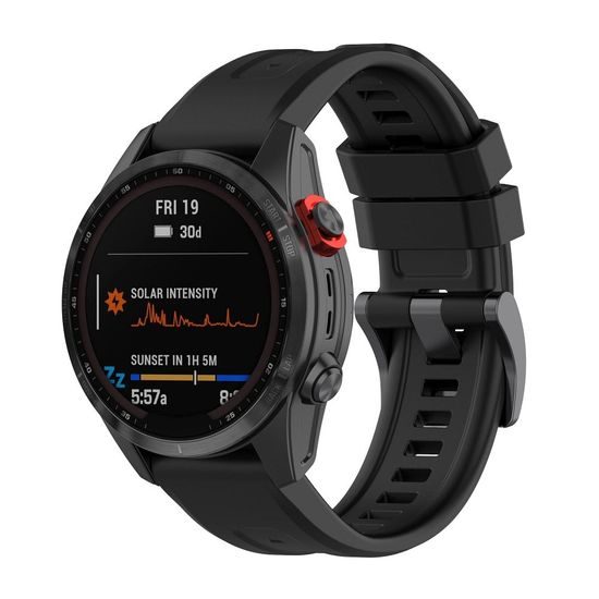 Silikonový řemínek na Garmin FENIX 3 / 3HR / 5X / 6X / 6X PRO / 7X / 7X PRO černý