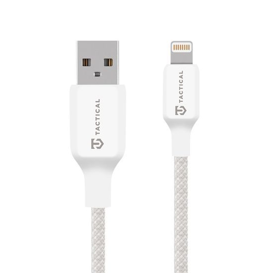 Nabíjecí kabel USB-A / Lightning 0,3m pletený bílý - Tactical Stitch Thread