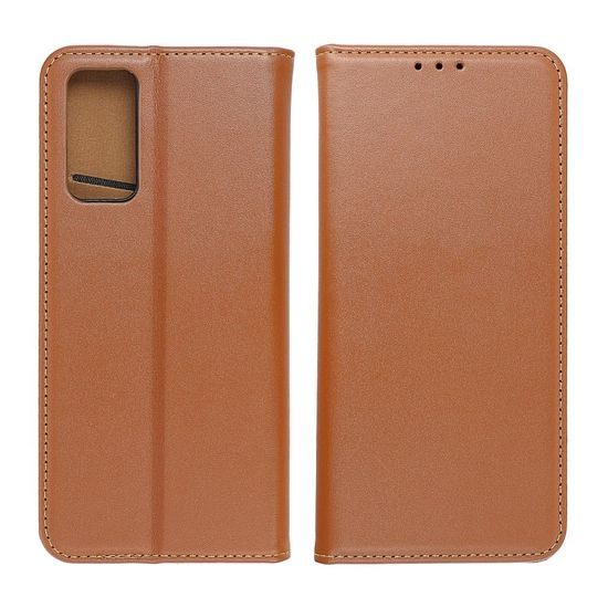 Pouzdro / obal na Samsung Galaxy S21 Plus hnědé - knížkové Leather Forcell case SMART PRO