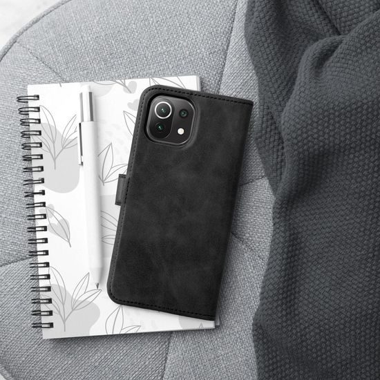 Puzdro / obal pre Xiaomi Redmi Note 11 Pro 5G čierne - kniha Forcell TENDER