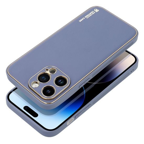 Obal / kryt na Apple iPhone 14 PRO MAX modrý - Forcell LEATHER