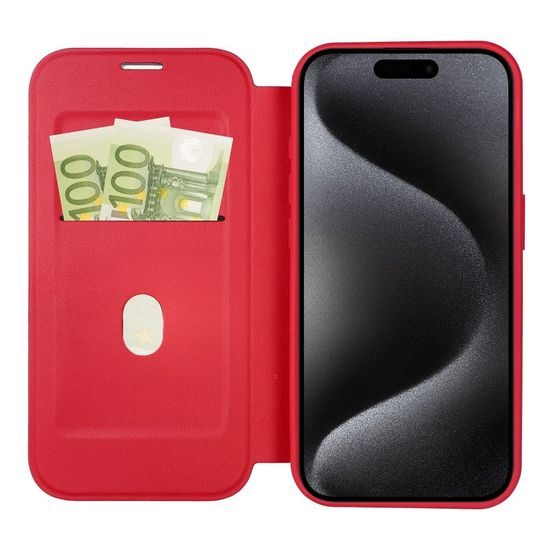 Pouzdro / obal na Apple iPhone 16 Pro Max MagSafe červený - knížkový Smart Mag
