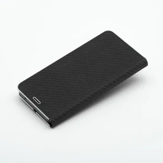 Pouzdro / obal na Apple iPhone 17 Pro Max černé - knížkové Luna Book Carbon Case