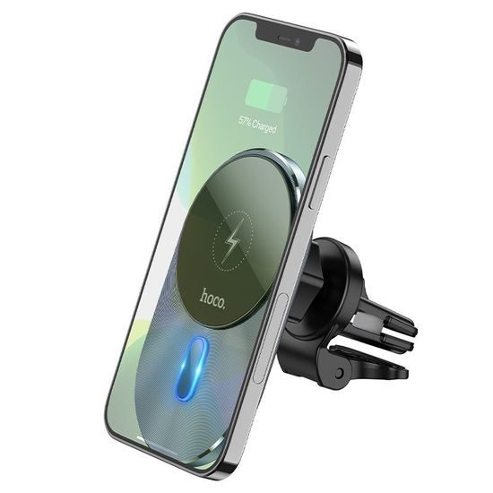 Držák do ventilace s MagSafe bezdrátovým nabíjením šedý - HOCO