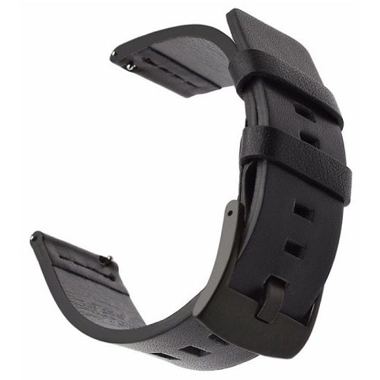 Kožený řemínek 22mm černý - Tactical 307 Smooth