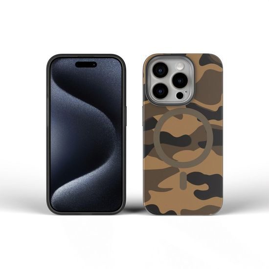 Obal / kryt na Apple iPhone 16 Plus s motivem kamufláže - FORCELL F-PROTECT Levels MagSafe