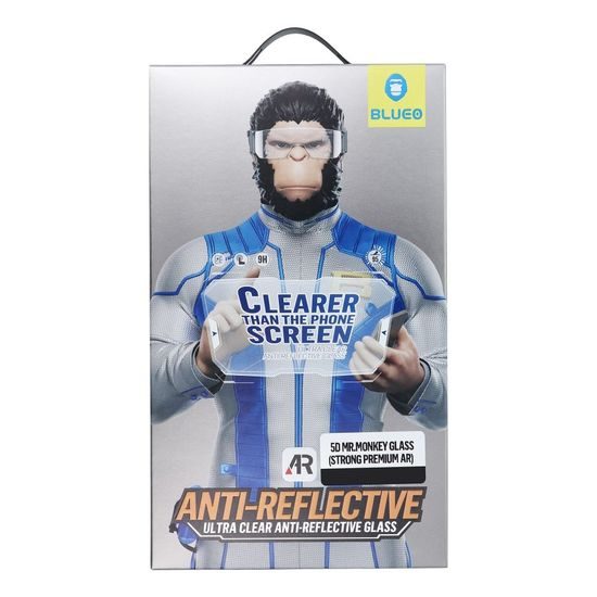 Tvrzené / ochranné sklo Apple iPhone 16 Pro černé - 5D Mr. Monkey (Strong Premium AR) Glass