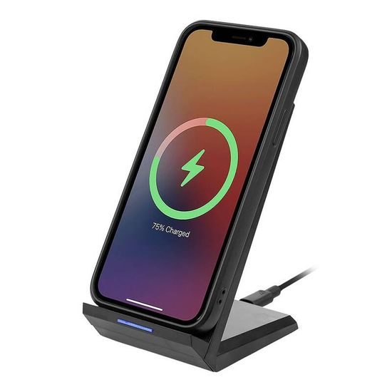 Bezdrátový nabíjecí stojánek 15W černý - OBAL:ME