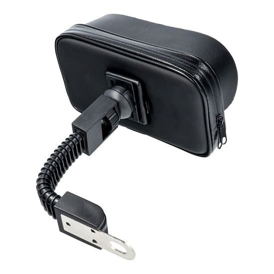 Držiak na motocykel, vodotesný so zipsom a tienidlom, 4,8" - 5,5"