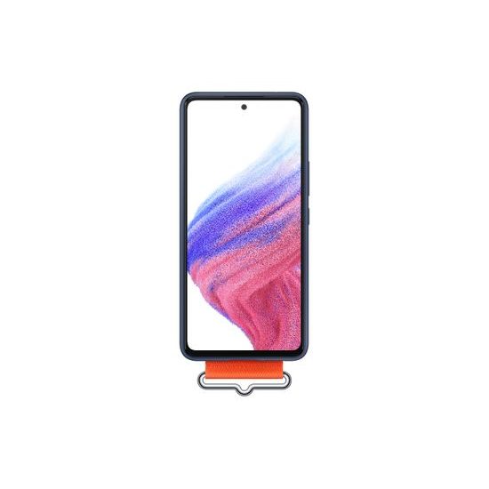 Obal / kryt pre Samsung Galaxy A53 5G modrý - silikónový kryt s pútkom