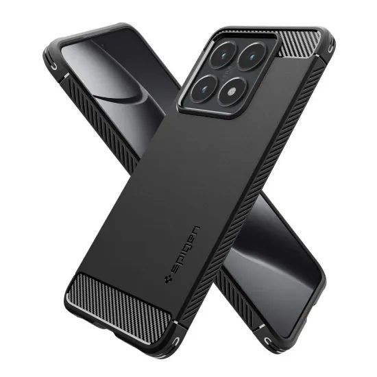 Obal / kryt na Xiaomi 14T čierne - SPIGEN case RUGGED ARMOR
