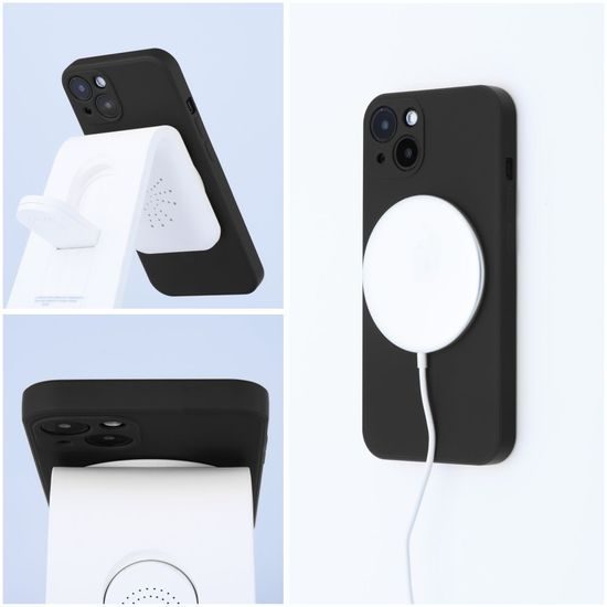 Obal / kryt na Apple iPhone 13 PRO černý Sillicon Mag Cover
