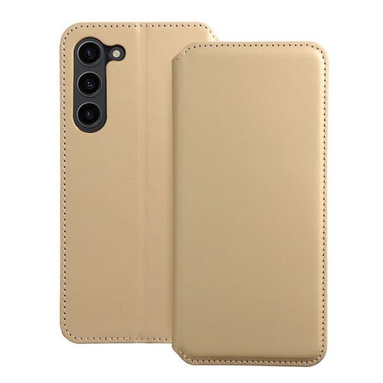 Pouzdro / obal na Samsung Galaxy S24 zlaté - knížkové Dual Pocket