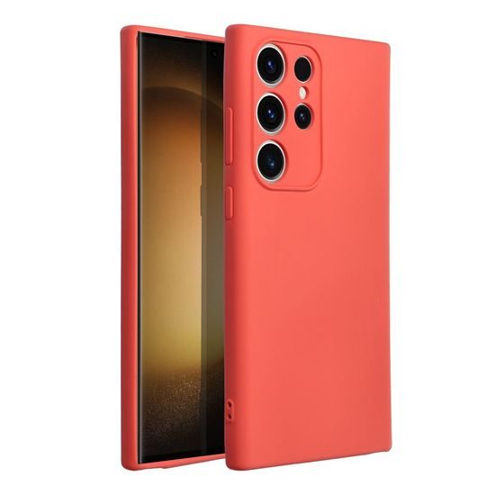 Obal / kryt na Samsung Galaxy S23 Ultra červené - SILICONE LITE