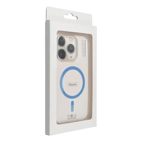 Obal / kryt na Apple iPhone 12 / 12 Pro světle modrý s MagSafe - Ring Mag Cover