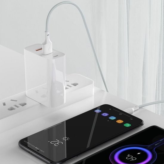 Kabel USB typu C, 2,4A , TZCALZJ-02, 1,5m, bílý - Baseus