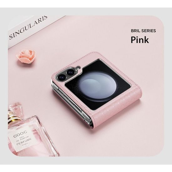 Obal / kryt na Samsung Z Flip6 5G růžový - Dux Ducis Brill