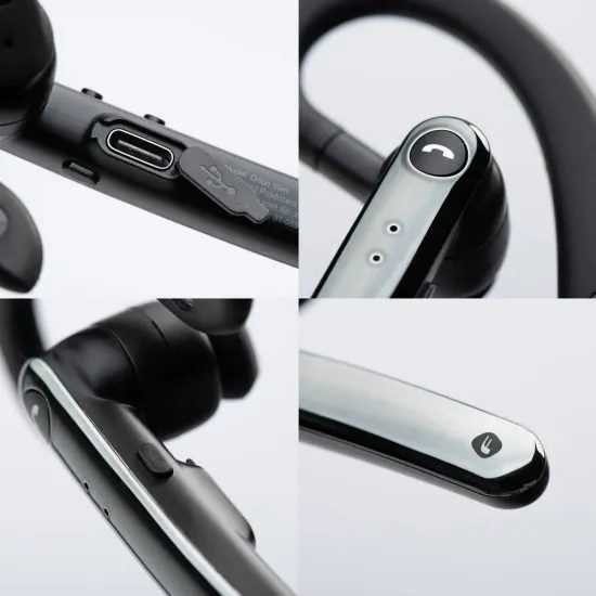 Bezdrátový mono headset (ENC, Multipoint, BT 6.0 + EDR, 90mah) FORCELL Orion Slim černý