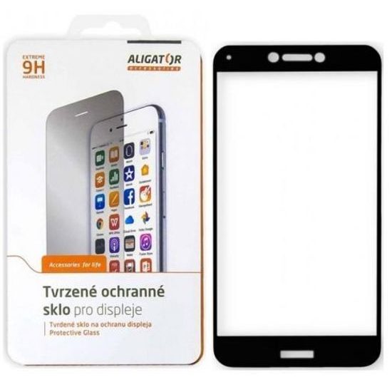 Tvrdené / ochranné sklo Xiaomi Redmi Note 8T čierne - Aligator 5D full adhesive