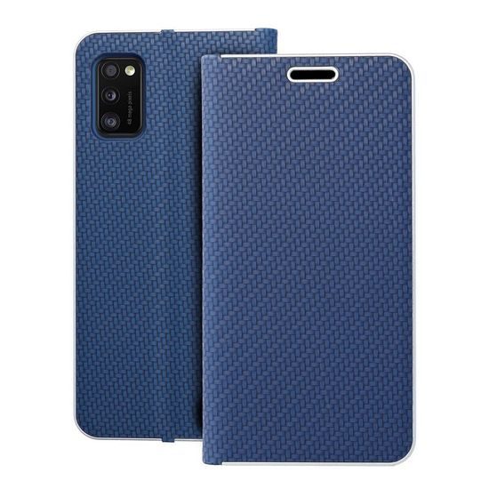 Puzdro / obal pre Samsung Galaxy A41 modrý - kniha Luna Carbon