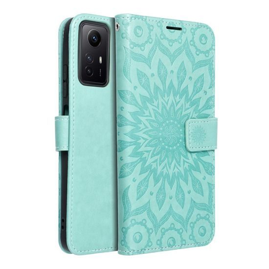 Pouzdro / obal na Xiaomi Redmi Note 12S mandala zelené - knížkové MEZZO