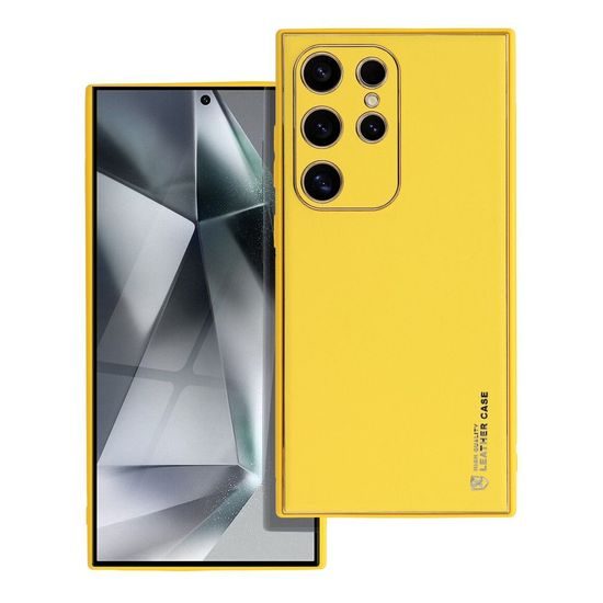 Obal / kryt na Samsung Galaxy S24 Ultra žltý - Forcell LEATHER
