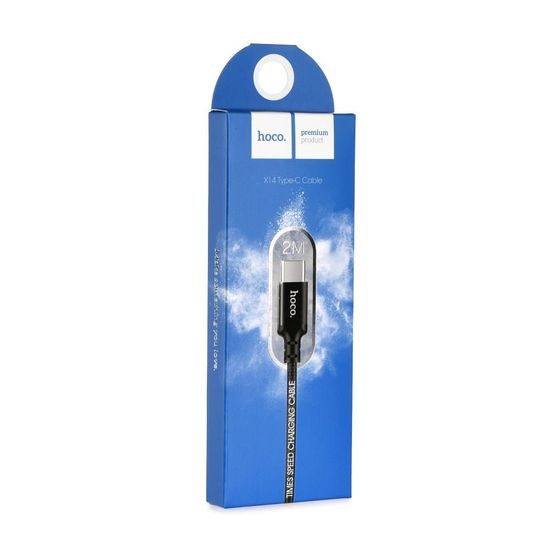 Kabel černý 2 metry USB-C - HOCO