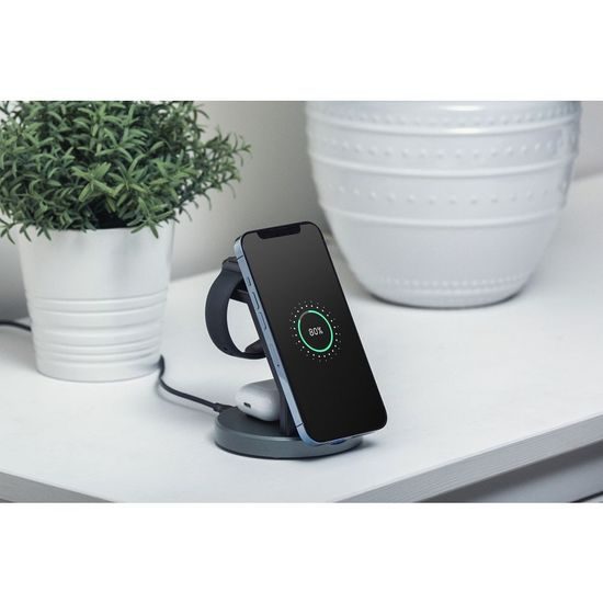 Stojánek s bezdrátovým nabíjením 3v1 15W černy - FORCELL MagSafe