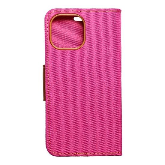 Pouzdro / obal na Apple iPhone 13 Mini růžové - knížkové Canvas book