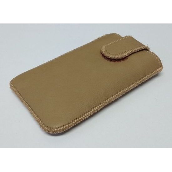 Puzdro / obal pre iPhone 4S béžový - zaťahovací KP-115