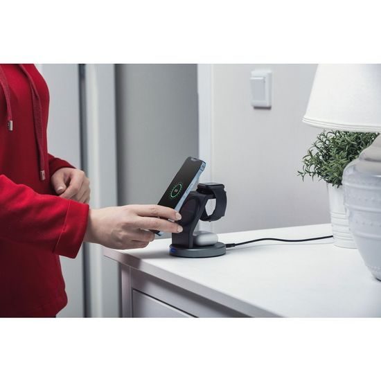 Stojánek s bezdrátovým nabíjením 3v1 15W černy - FORCELL MagSafe