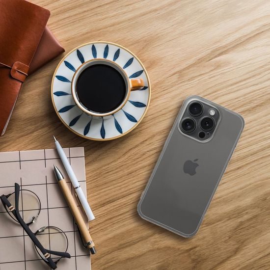 Obal / kryt na Apple iPhone 15 PLUS průhledný - CLEAR 1,5mm
