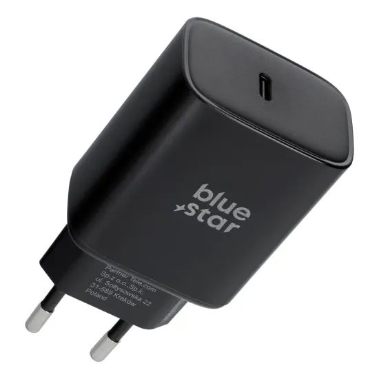 Síťová nabíječka USB C AVS 2.0 3A 60W černá - Blue Star