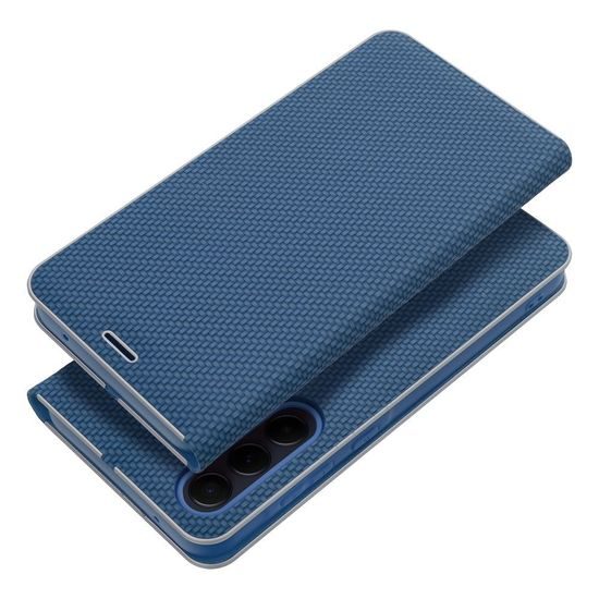 Pouzdro / obal na Xiaomi Redmi Note 10 / 10S modré - knížkové Forcell LUNA Carbon
