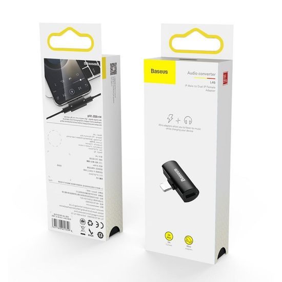 Adapter pro Apple Lightning 2x Apple Lighning Black BASEUS