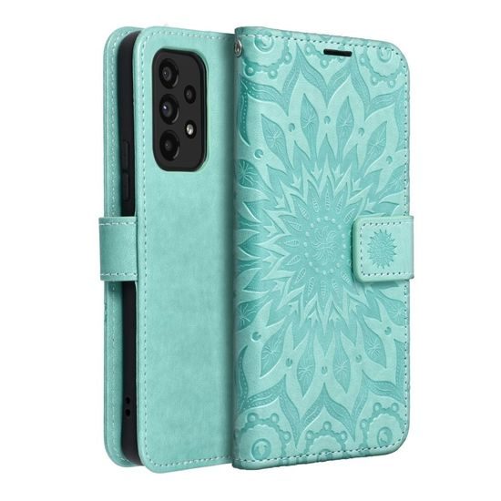 Pouzdro / Obal na Samsung Galaxy A53 5G green mandala - knížkové Forcell MEZZO