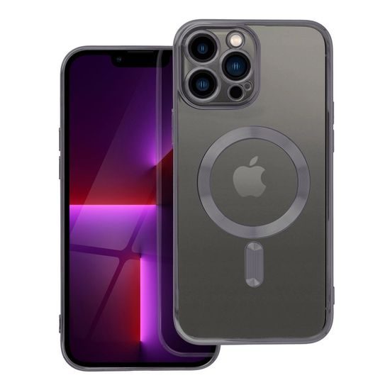 Obal / kryt na Apple iPhone 13 Pro Max čierne - Electro Mag Cover MagSafe