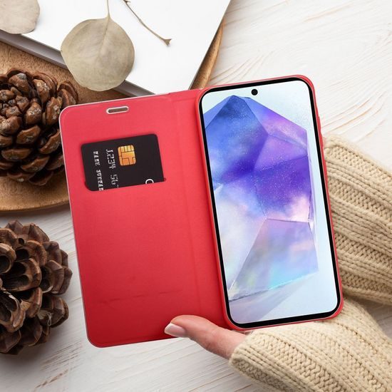 Pouzdro / obal na Samsung Galaxy A52 5G / A52 LTE ( 4G ) / A52s 5G červené - knížkové Luna Book Case