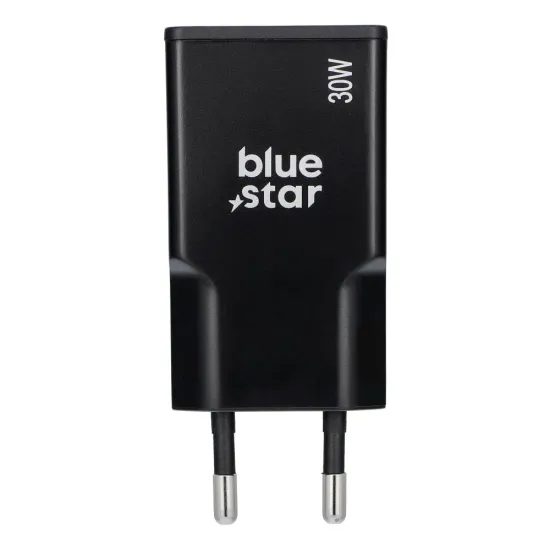Nabíjecí adaptér úzký 2 x USB C QC4.0 PD 3A 30W černý - Blue Star