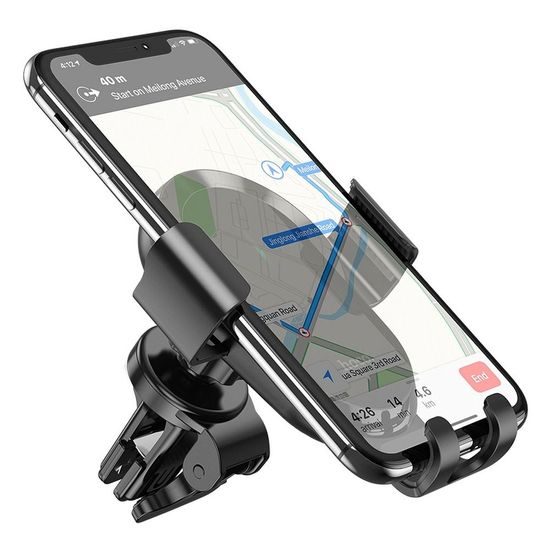 Držák do auta / větrací mřížky s bezdrátovým nabíjením černý - HOCO