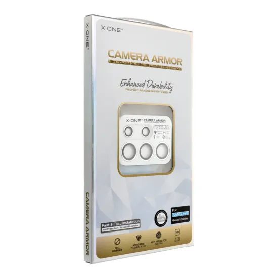Tvrzené / ochranné sklo kamery Samsung Galaxy S25 Ultra stříbrné - X-ONE Sapphire Armor