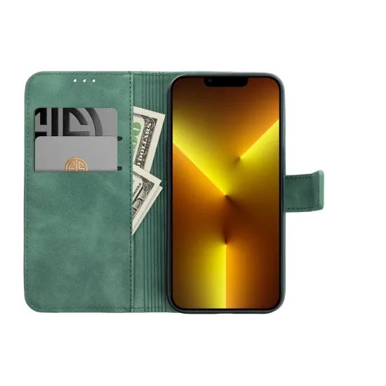 Pouzdro / obal na Samsung Galaxy A57 5G zelené - knížkové TENDER