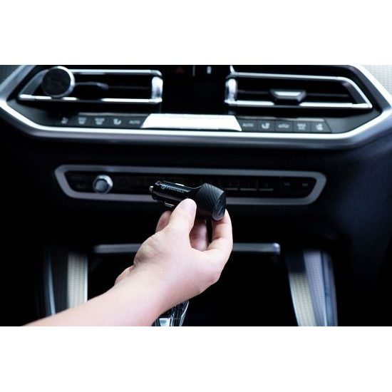 Nabíjačka do auta typ C 3.0 PD20W + typ C 3.0 PD20W čierna (spolu 40W) - FORCELL CARBON