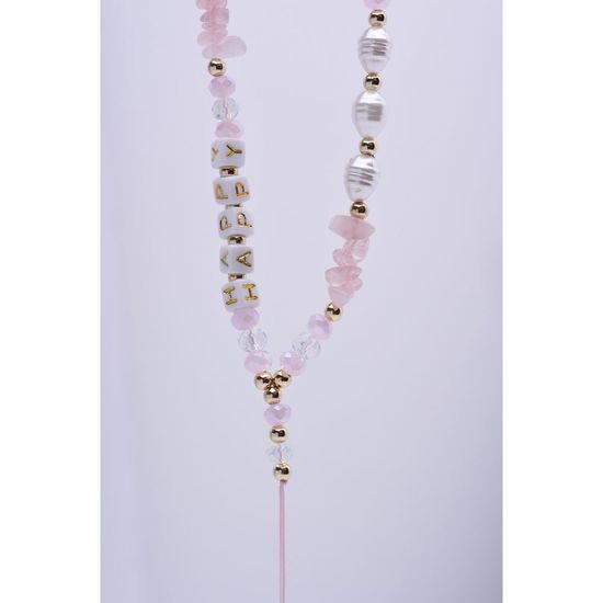 Přívěsek na telefon růžový - délka 44cm