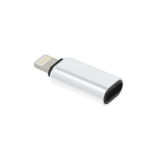 Adaptér / redukcia USB-C na Lightning strieborný